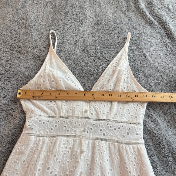 Simplee Eyelet Lace Maxi Dress XS Babydoll Coquette Cottagecore Romantic 19773 - Picture 10 of 12